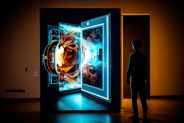 Hologram Screen Future Art Gallery