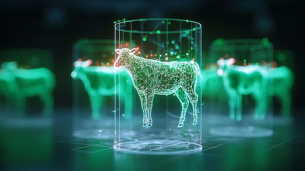 Photo hologram of virtual livestock auctions using augmented reality