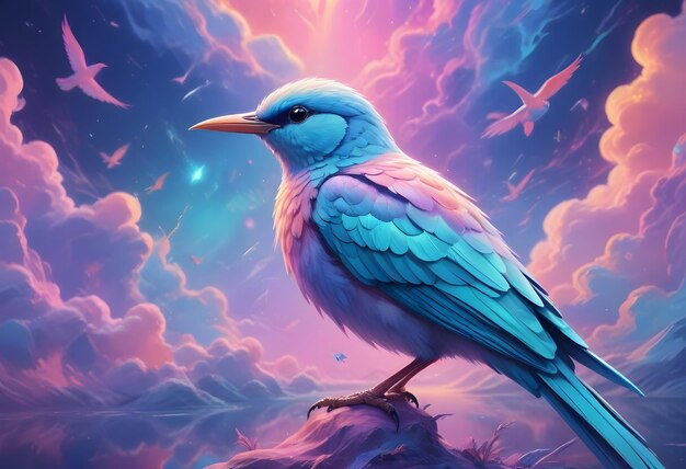 holographic bird surreal