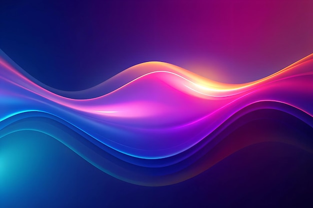 Holographic chrome gradient waves abstract background