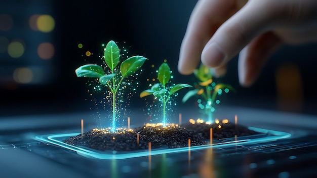 Holographic display of soil pH levels