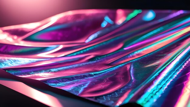 holographic foil texture closeup