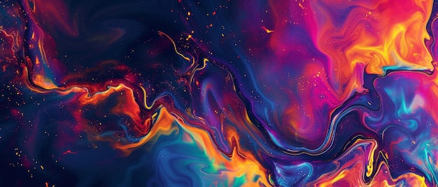 Holographic lava flow background with vibrant molten colors merging and shifting