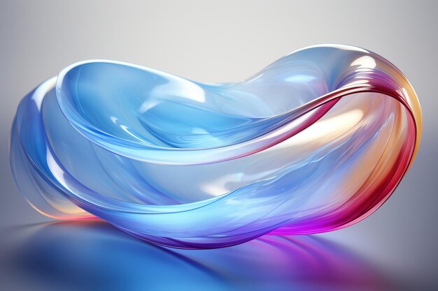 Holographic neon waves psychedelic abstract with mesmerizing pastel colors