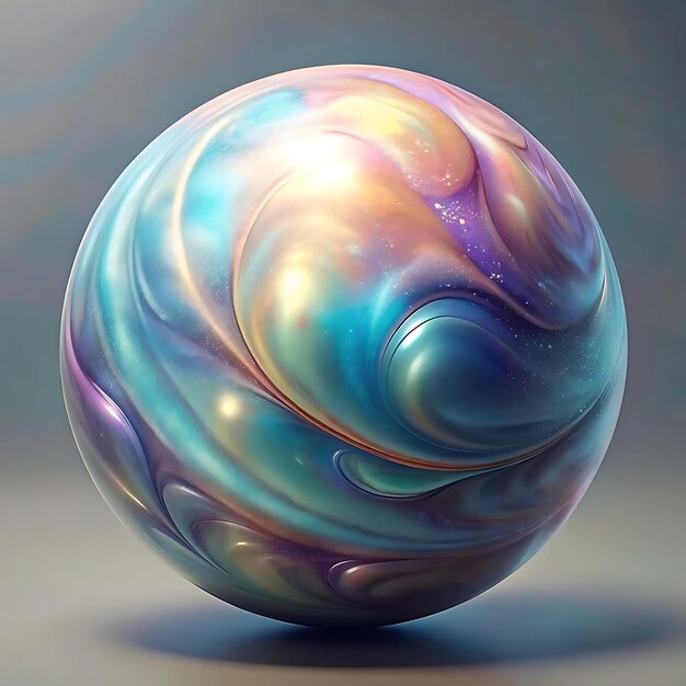 Photo holographic swirl sphere