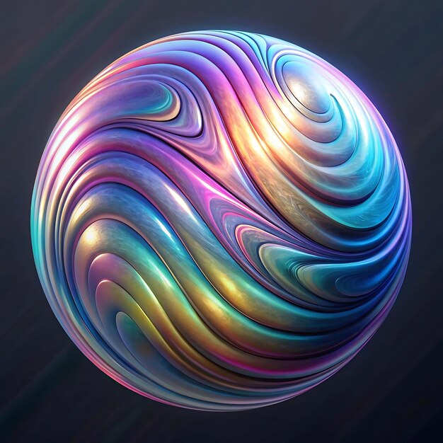 Photo holographic swirl sphere