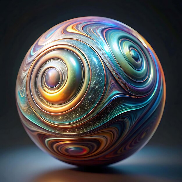 Photo holographic swirl sphere