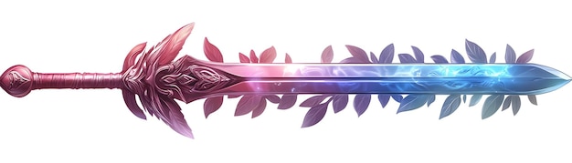 Photo holographic sword and laurel wreath with ample copy space concept as a clean and elegant image featu