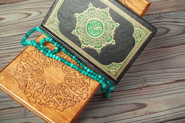 The holy book of the Koran on the stand