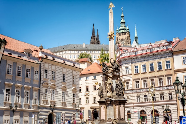 Holy Trinity Column. Lesser Town, Prague, Czech Republic.