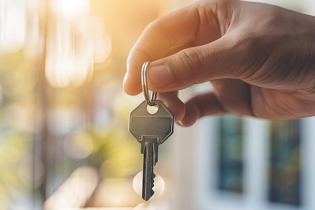 Home Agent Holding Key for New Landlord or Tenant