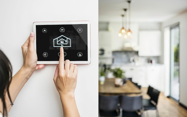 Home automation with tablet photo