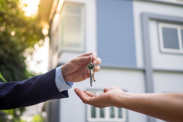 Home buyers are taking home keys from sellers. Sell your house, rent house and buy ideas.