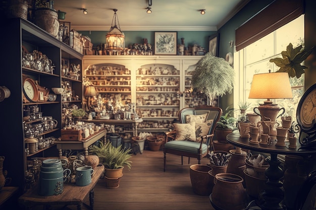 A home decor shop filled with a variety of different products and styles