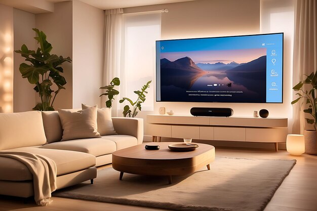 home decoration in tv mockup room