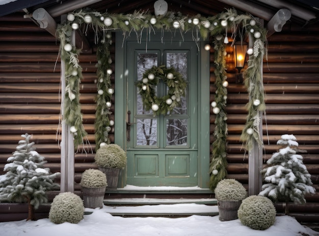 Home door Christmas decoration