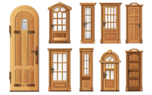 Home Door Elements Set for Opening and Closing