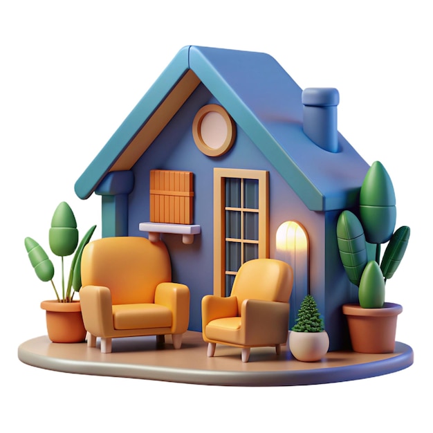 Photo home icon or cottage clipart