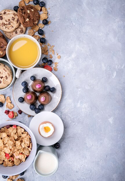 Home made crunch breakfast