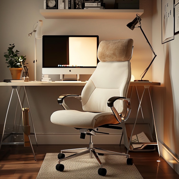 Home Office Sanctuary Cozy Setup with Modern Amenities