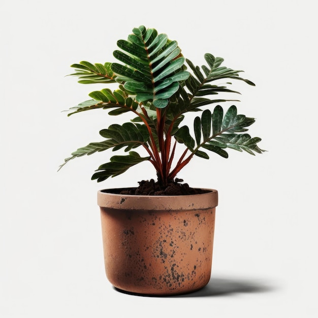 Home Plant in Pot Illustration Generative AI