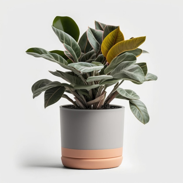 Home Plant in Pot Illustration Generative AI