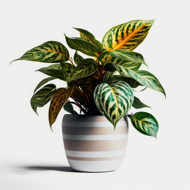 Home Plant in Pot Illustration Generative AI