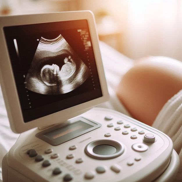 Home ultrasound on white background