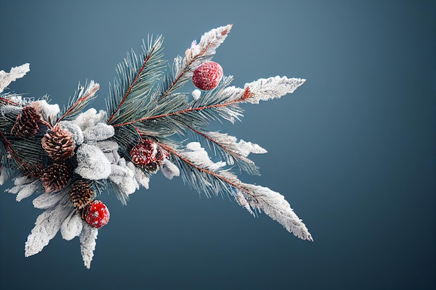 Home winter christmas composition on a blurred background