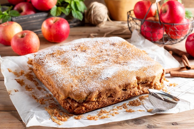 Homemade apple pie sweet and dessert concept