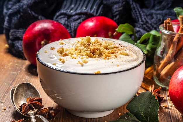 Homemade apple pie yogurt