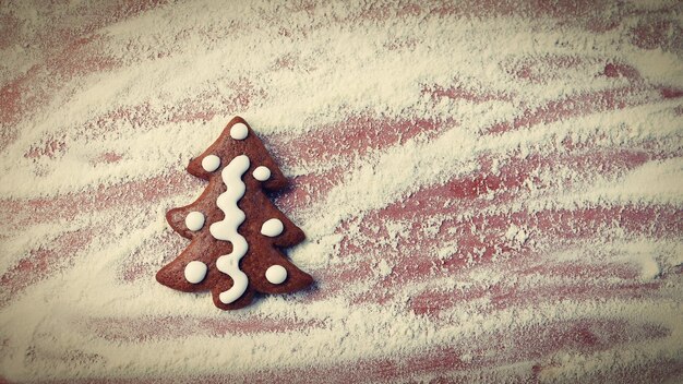 Homemade baking of Christmas cookies in the kitchen