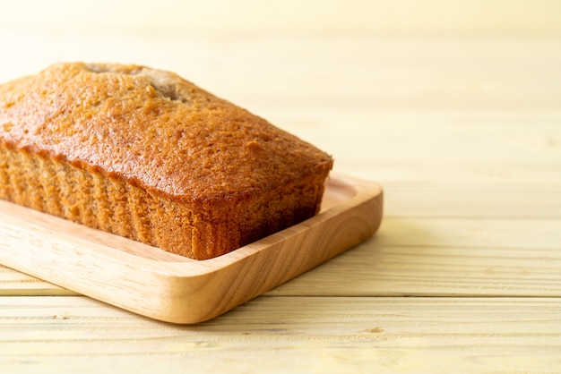 Homemade banana bread or banana cake sliced