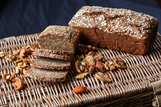 Homemade bread with seeds