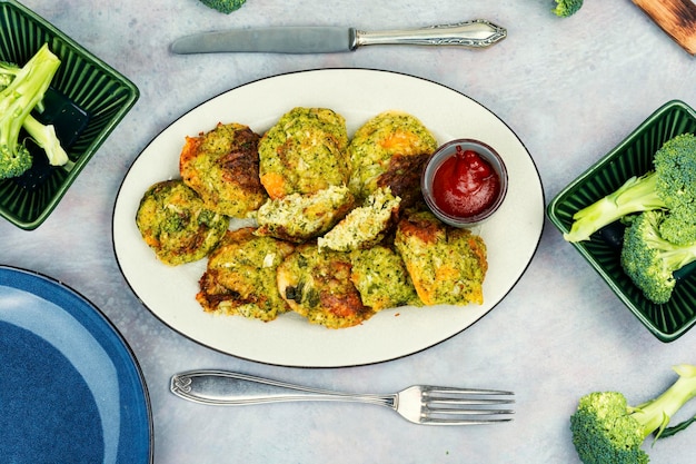 Homemade broccoli cutlets