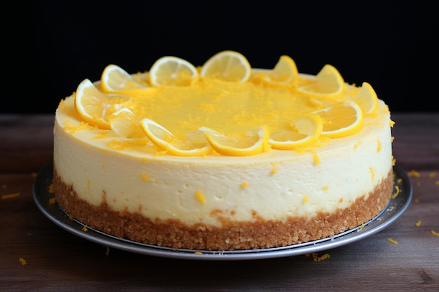 Homemade Cheesecake with Lemon Zest Bakery Freshness