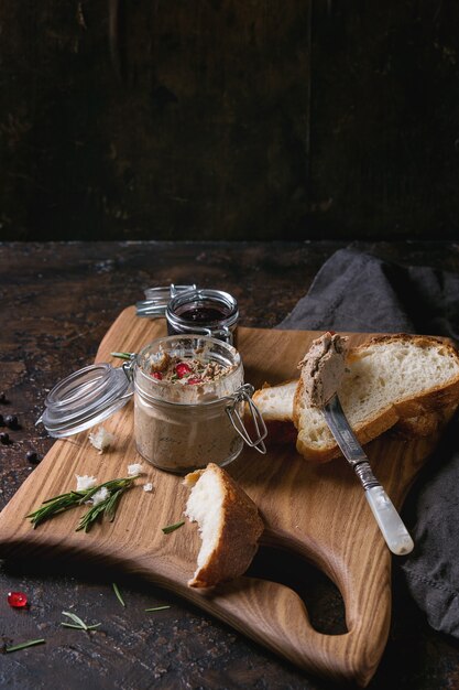 Photo homemade chicken liver pate