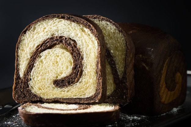 Homemade chocolate bread