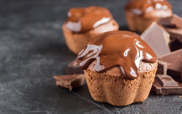 Homemade chocolate cupcake