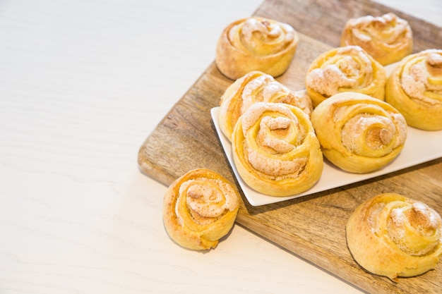 Homemade cookies with sugar and meringue.