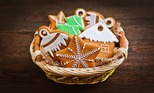 Homemade delicious christmas gingerbread cookies