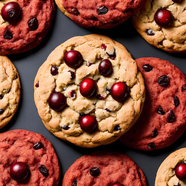 Homemade delicious Cranberry Cookie generative art by AI