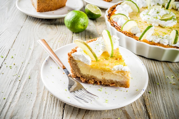 Homemade key lime pie