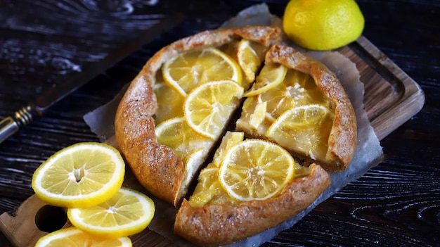 Homemade lemon galette Healthy baking