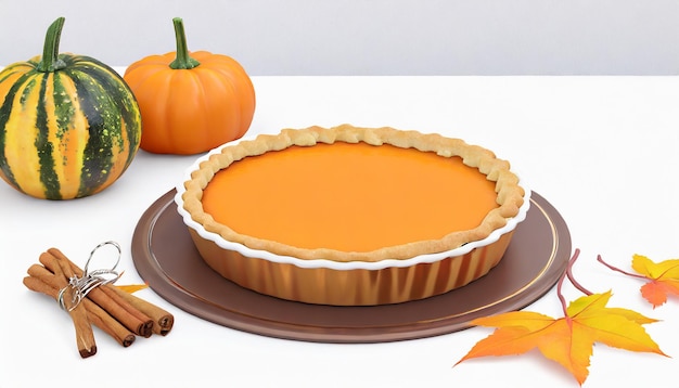 Homemade Orange Thanksgiving Pumpkin Pie