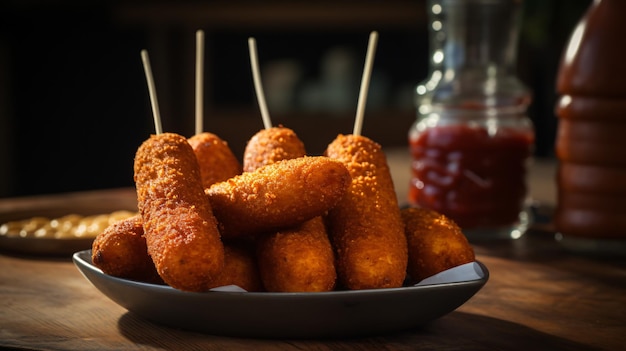 Homemade organic corn dogs