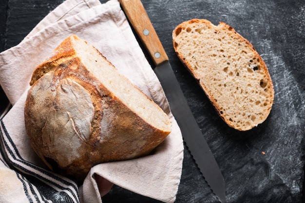 Homemade organic rustic sourdough bread