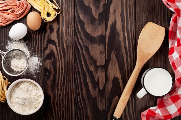 Homemade pasta cooking