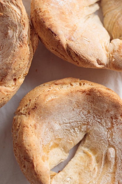 Homemade pastry breakfast with milk