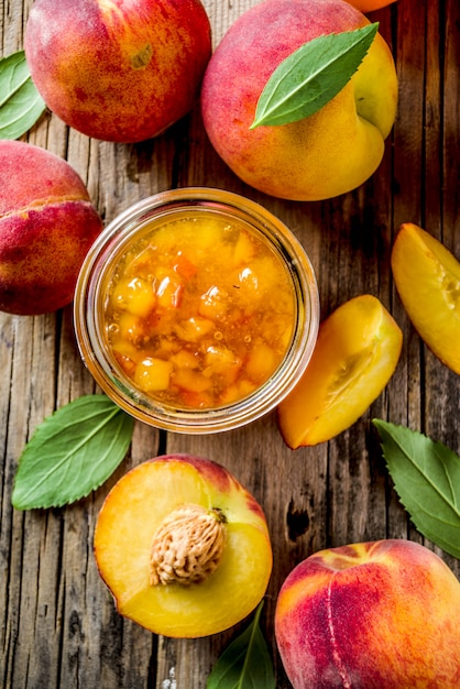 Homemade peach jam